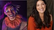 Awhimai Fraser as Matangi in Moana 2 ( via Disney/Youtube and @awhimai_fraser/Instagram)